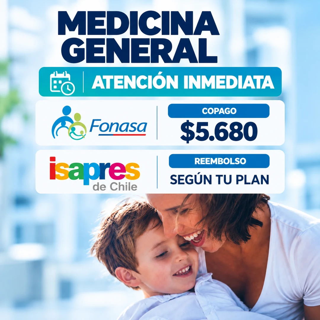 Medicina general con atención inmediata en Bestmed Viña del Mar, copago Fonasa $5.680